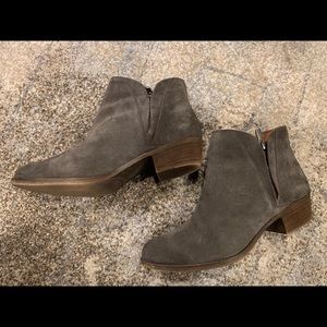 Lucky Brand ankle booties, gray